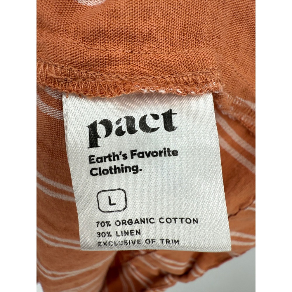 Pact Rust Orange Striped Midi Dress - Picture 5 of 10